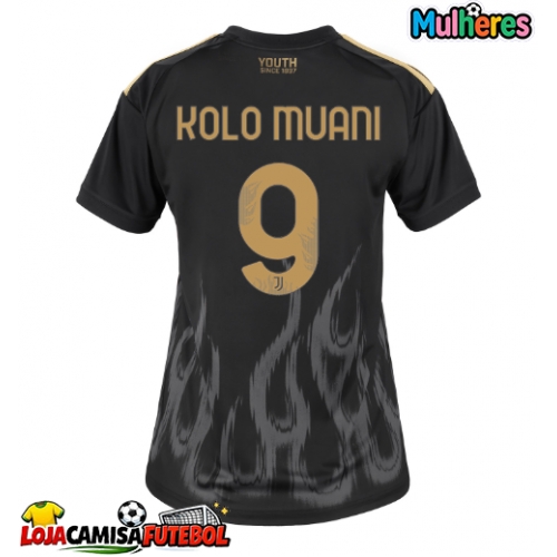 Camisa de Futebol Juventus Randal Kolo Muani #9 Equipamento Alternativo Mulheres 2026-27 Manga Curta